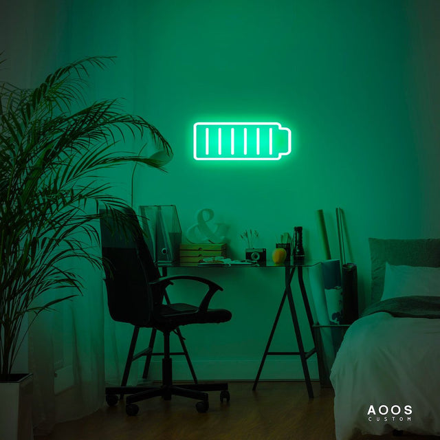 Fully Charged Battery LED Neon Sign for Office light up sign