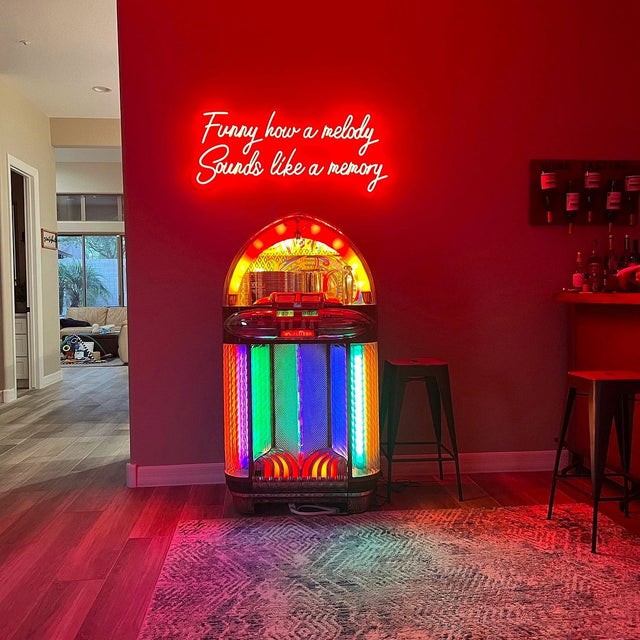 Funny How a Melody Sounds Like a Memory LED Neon Sign for Bar light up sign