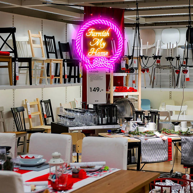 Furnish My Home LED Neon Sign for Storefront light up sign