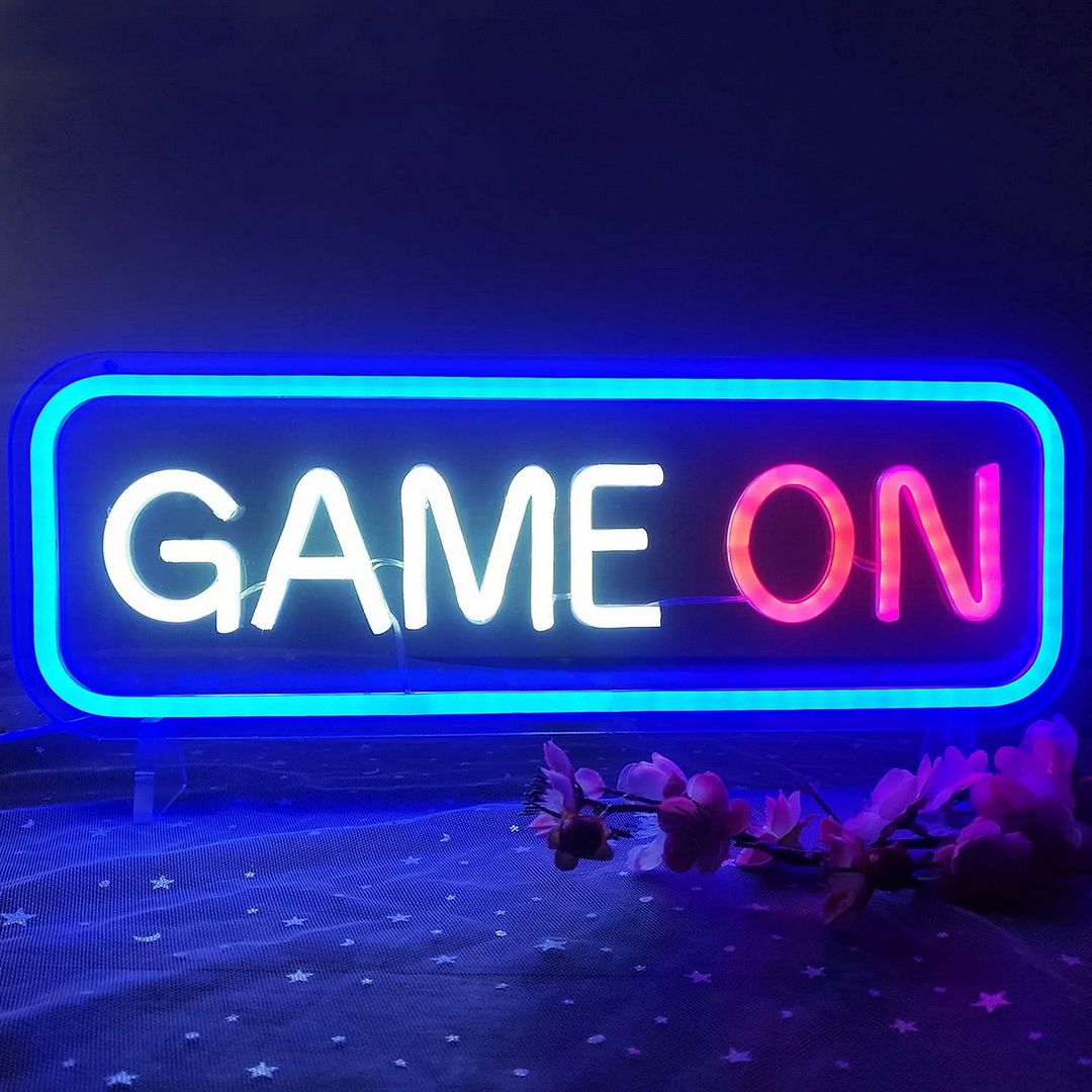 Custom Made Neon Signs, Game On Neon Sign, LED Business Sign – AOOS