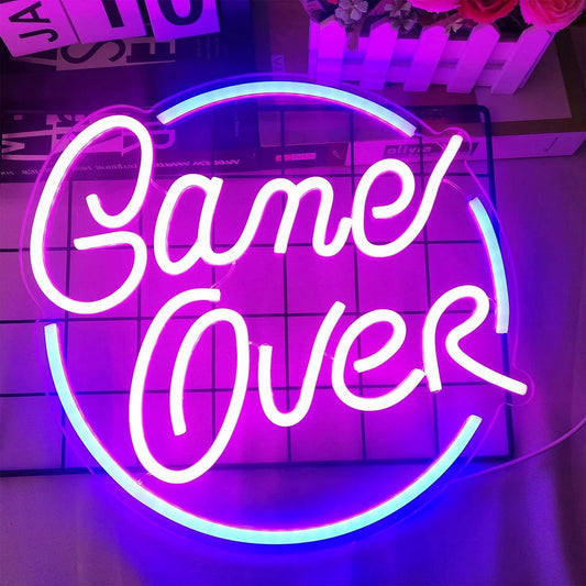 Game Over Neon Sign