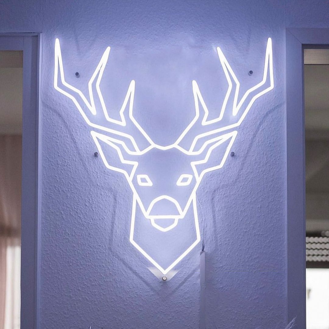Geometric Deer Neon Sign