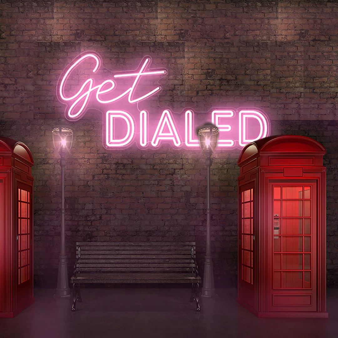 Custom Made Neon Signs, Get Dialed Neon Sign, LED Business Sign – AOOS