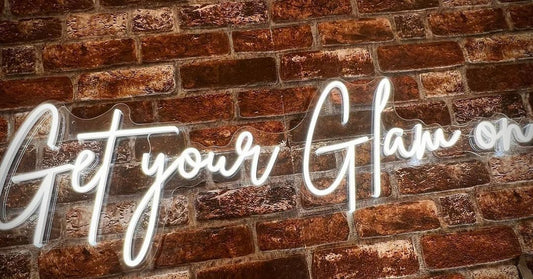 Get Your Glam On Neon Signs, Neon Lights, LED Neon Signs for Room, Bars Light Up Signs, Cool Neon Light Signs, Neon Wall Lights