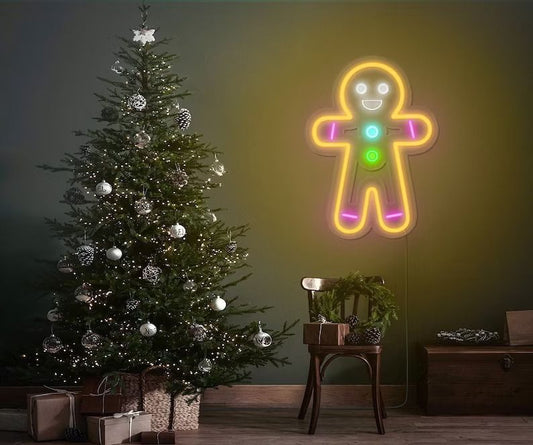 Gingerbread Man Neon Sign