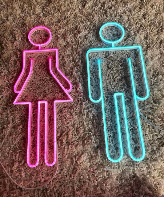 Girl Boy Restroom Neon Sign
