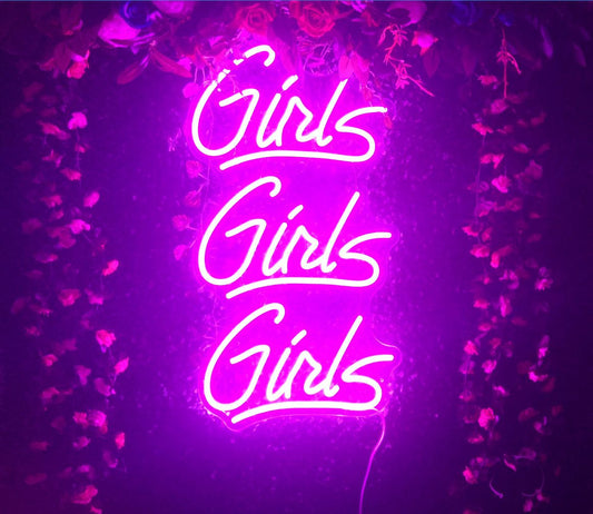 Girls Girls Girls Neon Sign