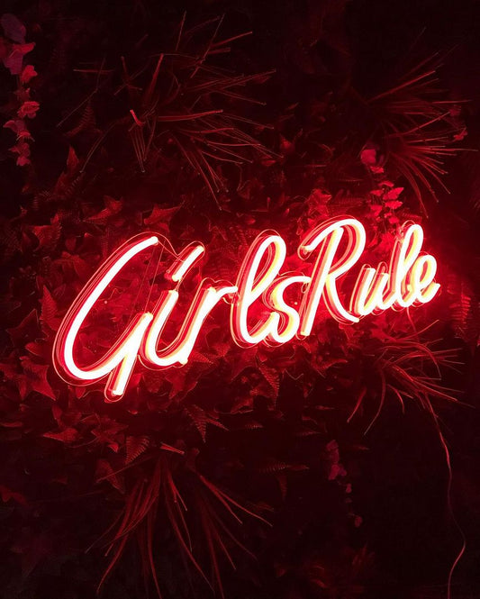 Girls Rule Neon Sign