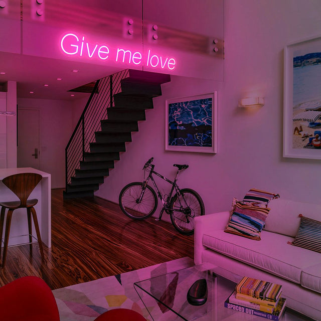Give Me Love LED Neon Sign for Wedding light up sign