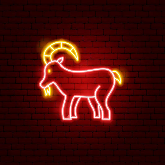 Goat Chinese Zodiac Neon Sign