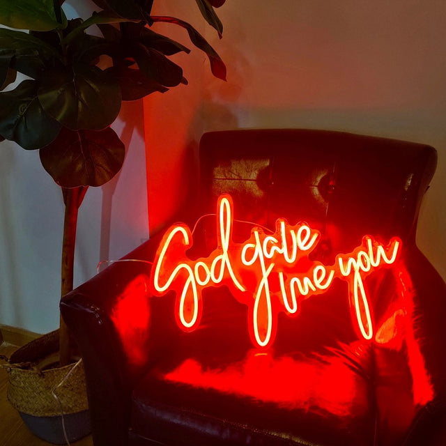 God Gave Me You LED Neon Sign light up sign