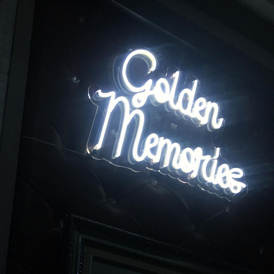 Golden Memories Neon Sign