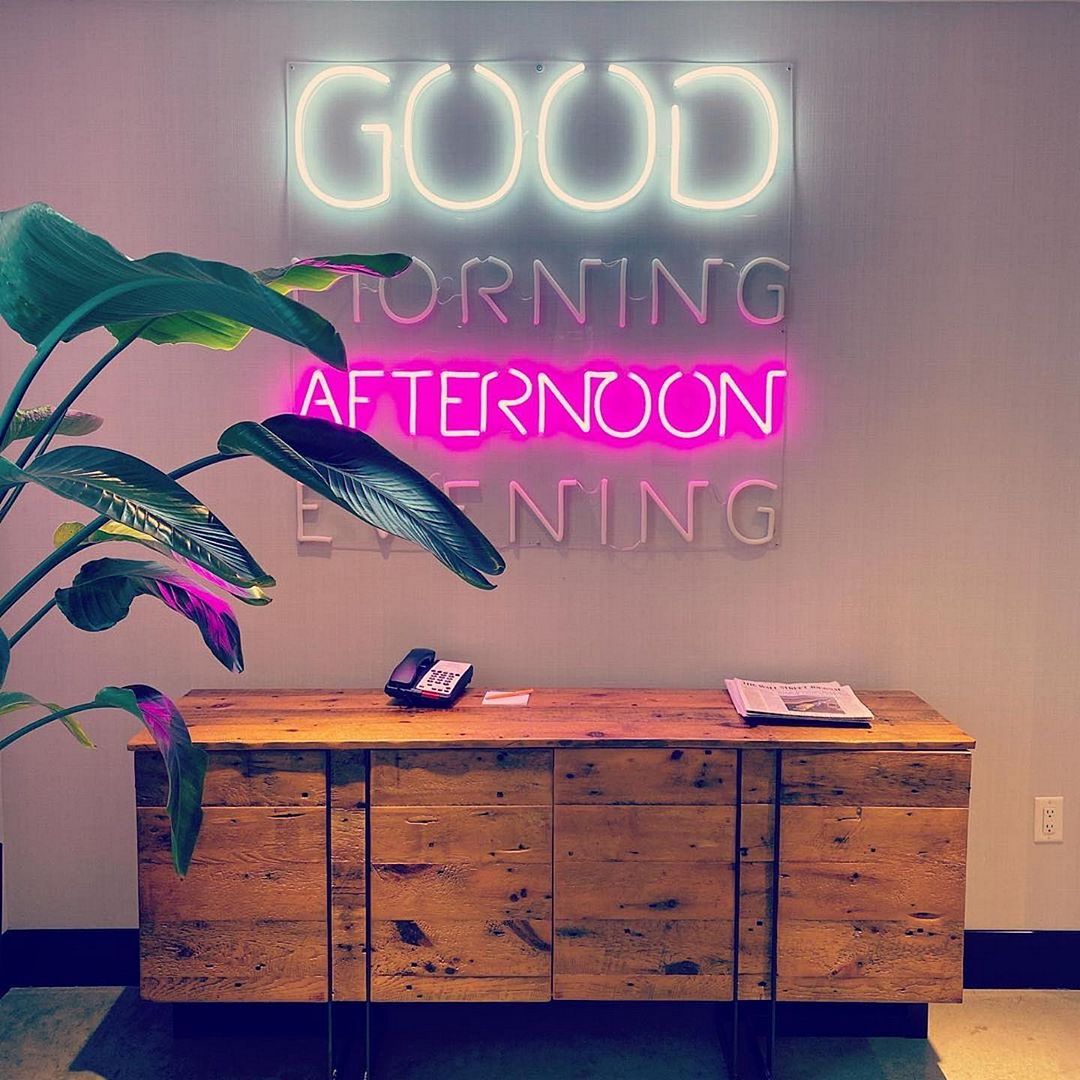 Good Morning Good Afternoon Good Evening Neon Sign