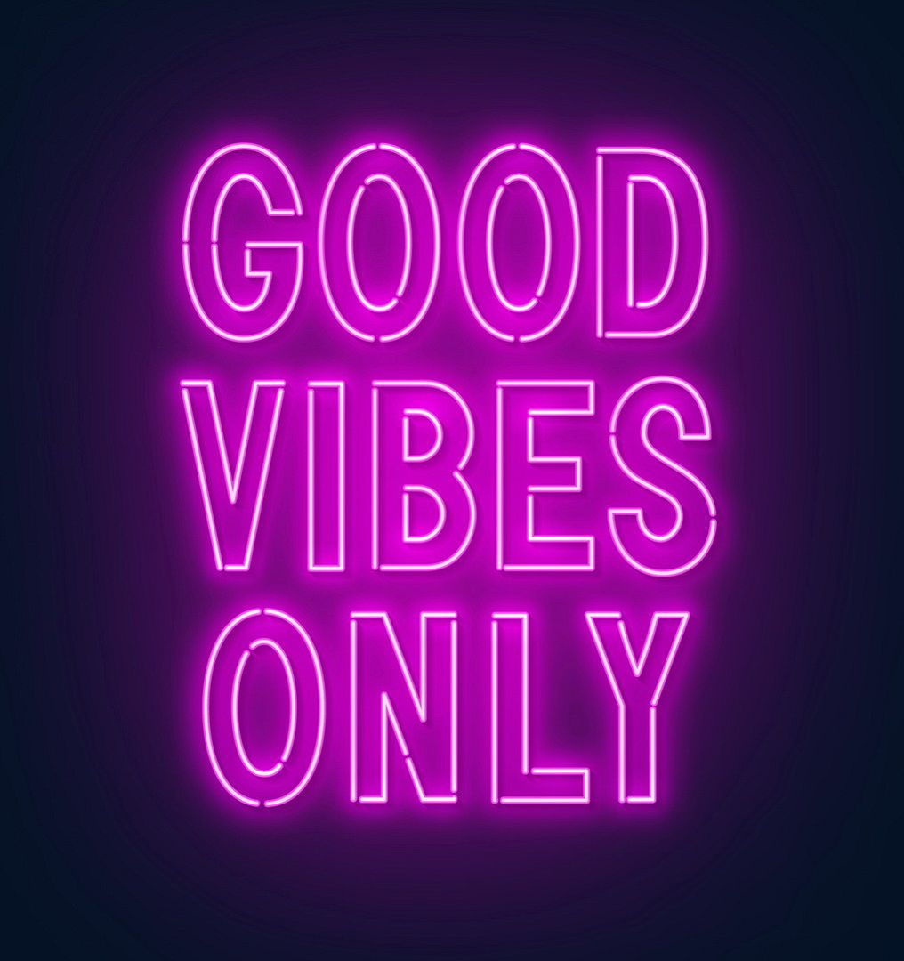 Good Vibes Only Text Neon Sign