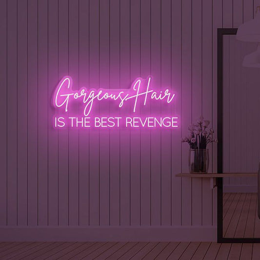 Gorgeous Hair is The Best Revenge Neon Signs, Neon Lights, LED Neon Signs for Room, Bars Light Up Signs, Cool Neon Light Signs, Neon Wall Lights