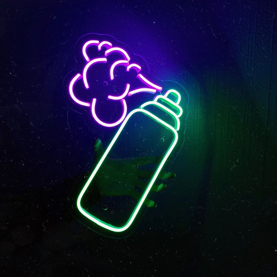 Graffiti Spray Can Neon Sign