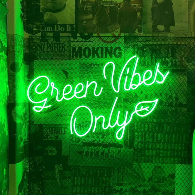 Green Vibes Only LED Neon Sign light up sign