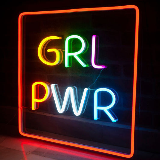 Grl Pwr Girl Power Neon Signs, Neon Lights, LED Neon Signs for Room, Bars Light Up Signs, Cool Neon Light Signs, Neon Wall Lights