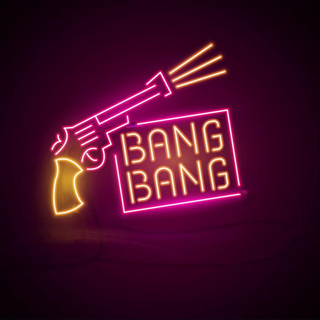 Gun Bang Bang Neon Sign