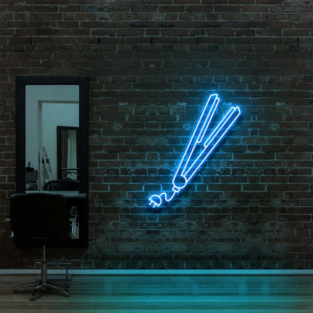 Hair Straightener LED Neon Sign for Salon light up sign