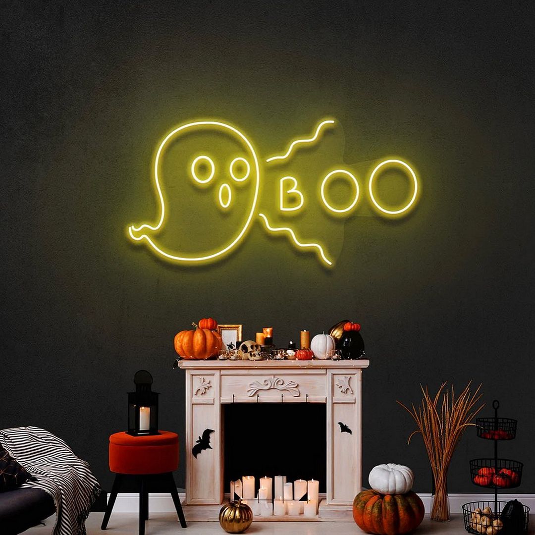 Halloween Boo Neon Sign