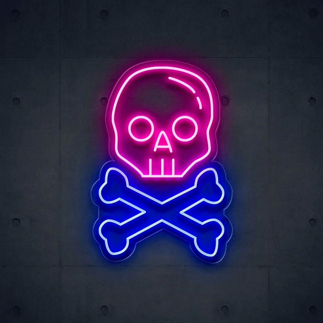 Halloween Skull Neon Sign