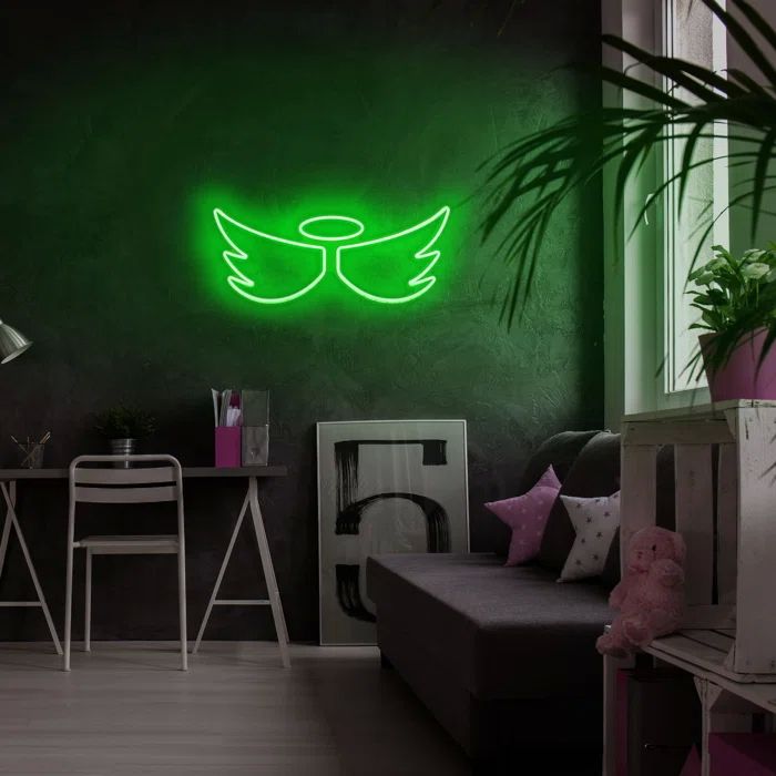 Halo and Wings Neon Sign
