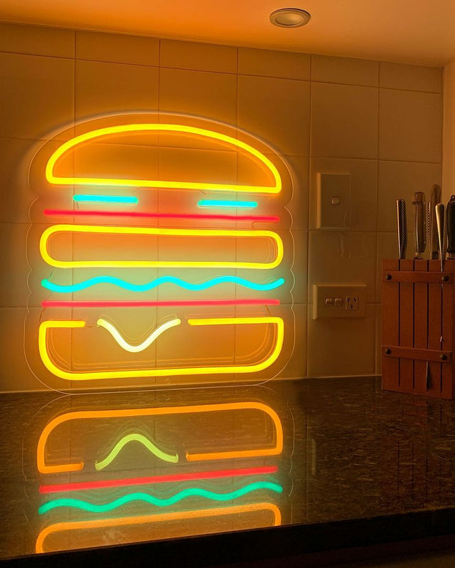 Hamburger LED Neon Sign light up sign