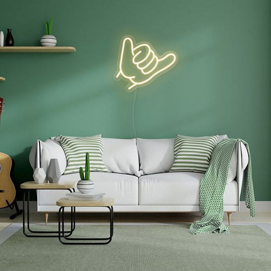 Hang Loose Hand Neon Sign