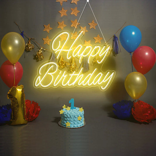 Happy Birthday Neon Sign