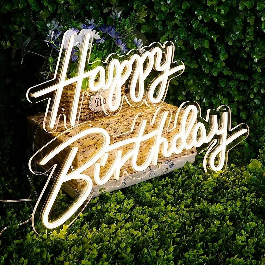 Happy 20th Birthday Neon Sign