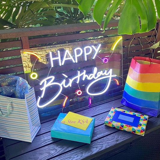 Happy Birthday Neon Sign