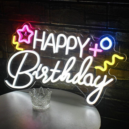 Happy Birthday Neon Sign