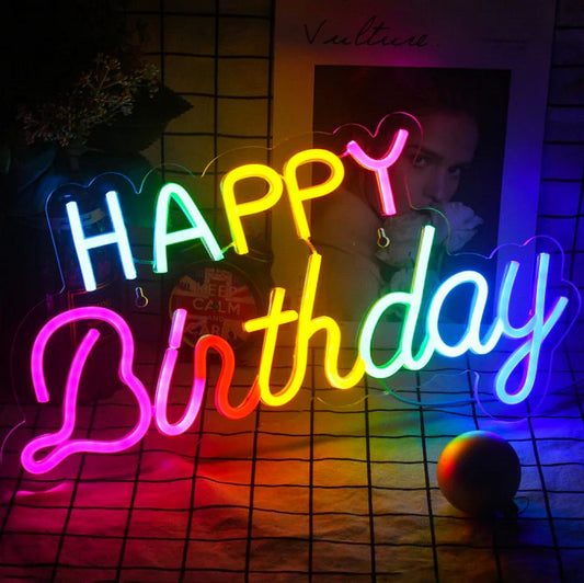 Happy Birthday Neon Sign