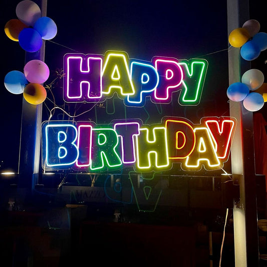 Happy Birthday Neon Sign