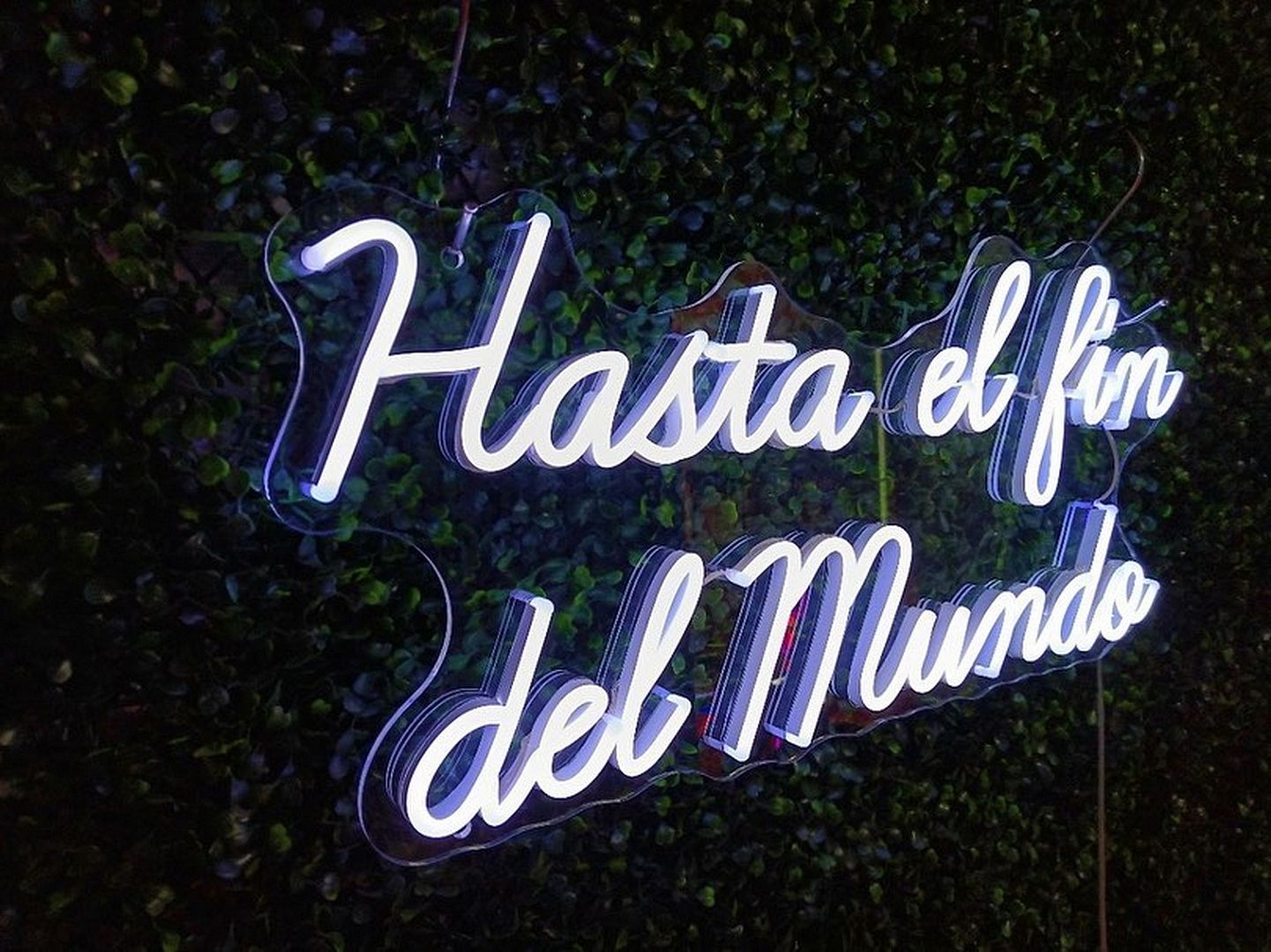 Hasta El Fin Del Mundo Spanish Neon Sign