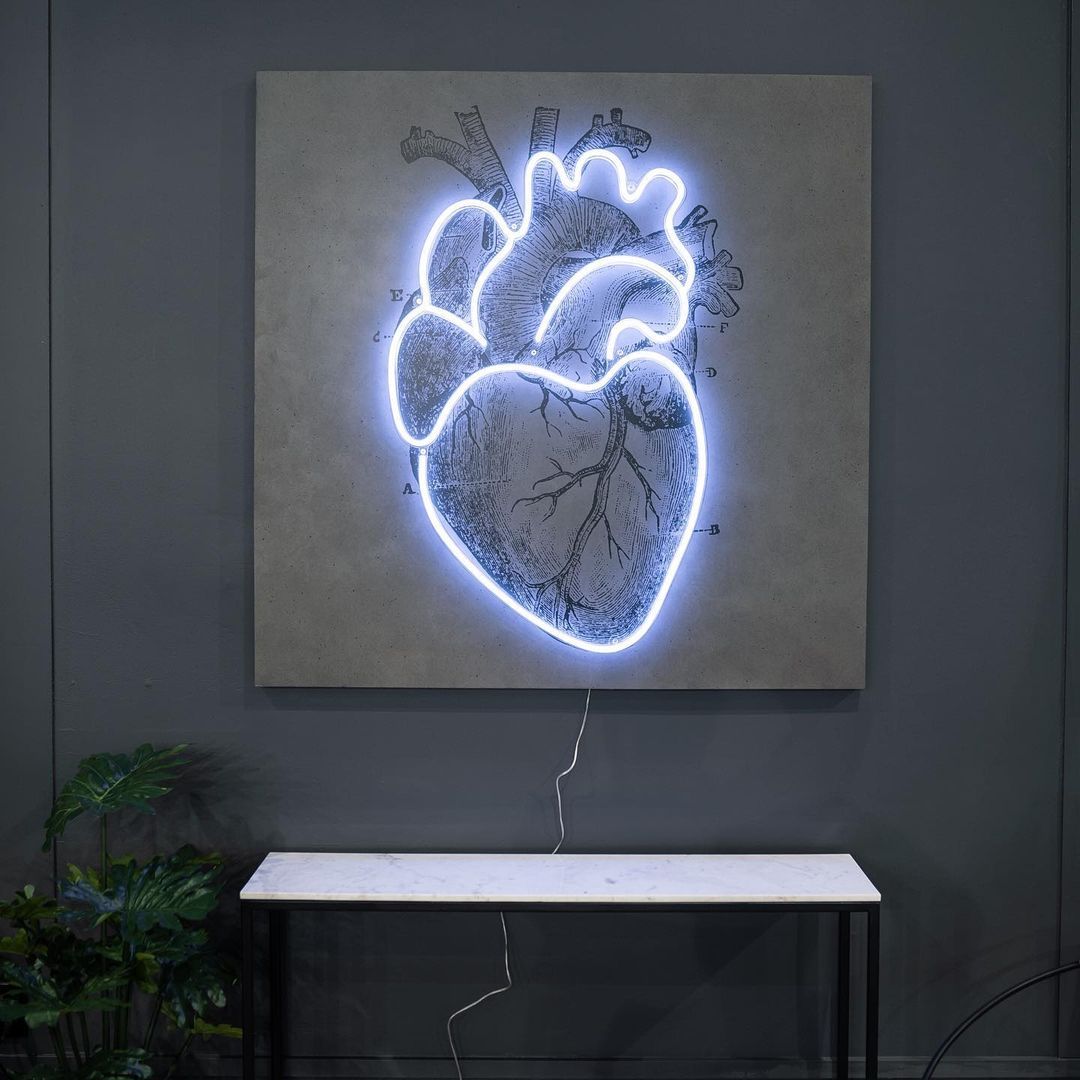 Custom Made Neon Signs, Heart Anatomy Neon Sign, LED Business Sign – AOOS