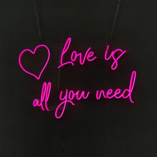 Heart Love is All You Need Neon Sign
