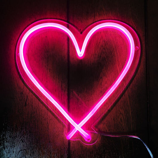 Heart Neon Signs, Neon Lights, LED Neon Signs for Room, Bars Light Up Signs, Cool Neon Light Signs, Neon Wall Lights