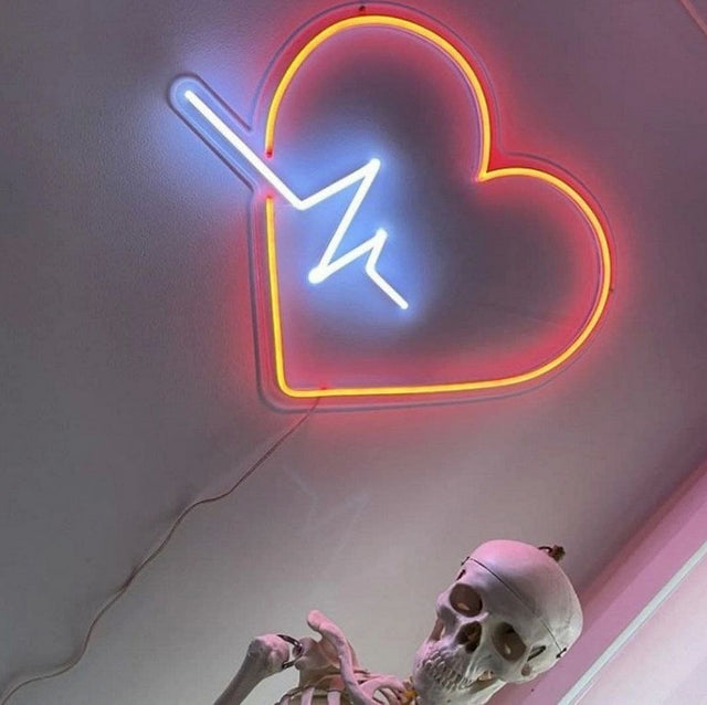 Heart LED Neon Sign for Wedding light up sign
