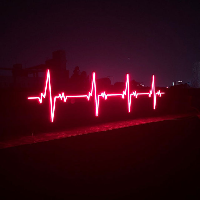 Heartbeats Cardiogram LED Neon Sign for Bar light up sign