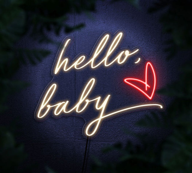 Hello Baby LED Neon Sign for Wedding light up sign