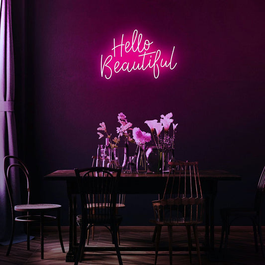 Hello Beautiful Neon Sign