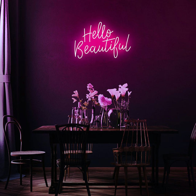 Hello Beautiful LED Neon Sign light up sign