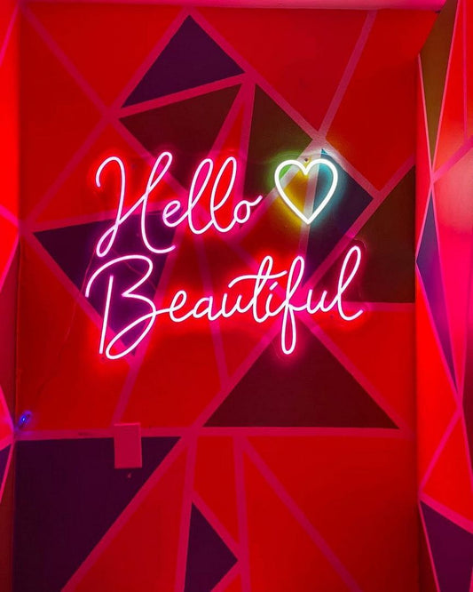 Hello Beautiful Neon Sign