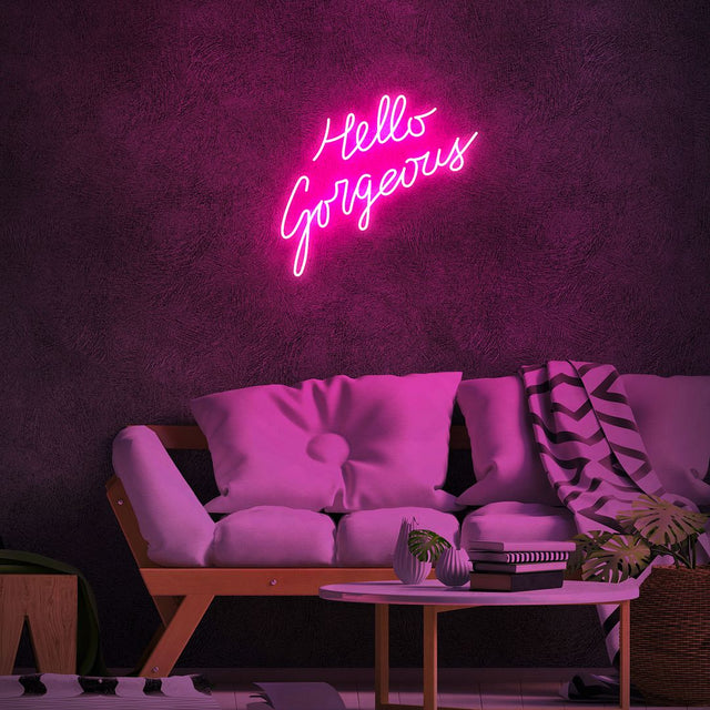 Hello Gorgeous LED Neon Sign light up sign