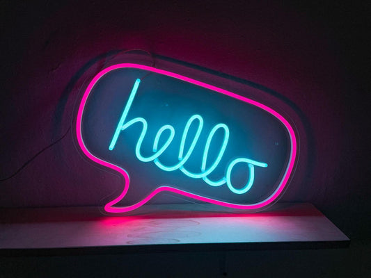 Hello Neon Sign