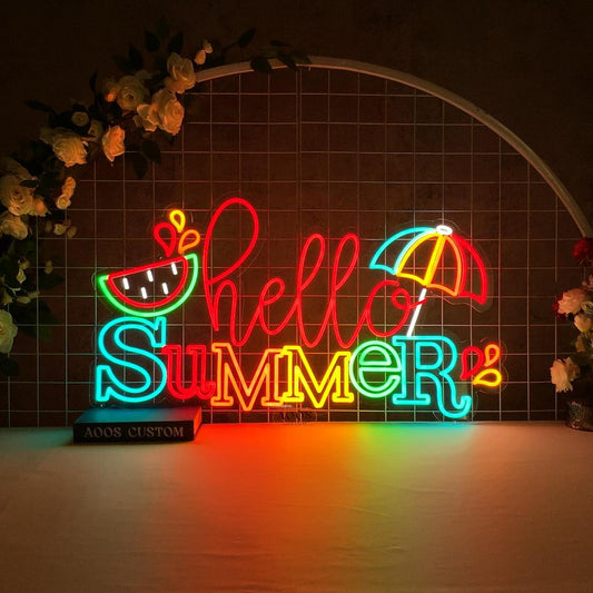Hello Summer Neon Sign