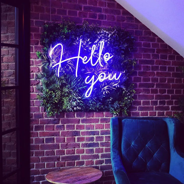 Hello You LED Neon Sign for Storefront light up sign