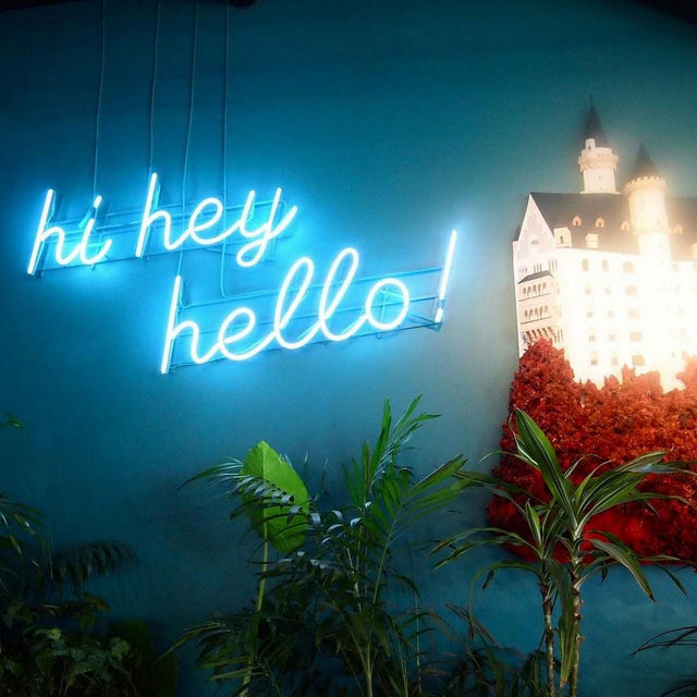 Hi Hey Hello LED Neon Sign light up sign